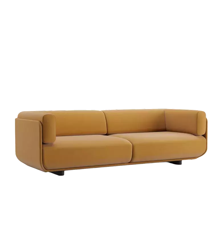 落ち着いた色調の快適なモダンソファ