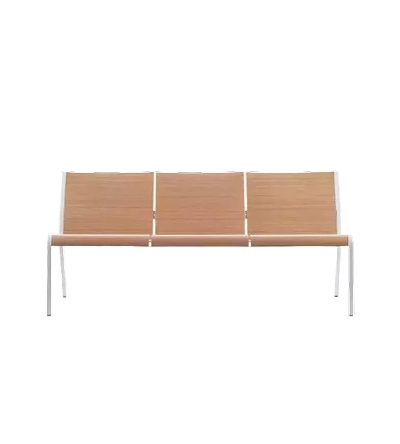 Wooden bench with minimalist design